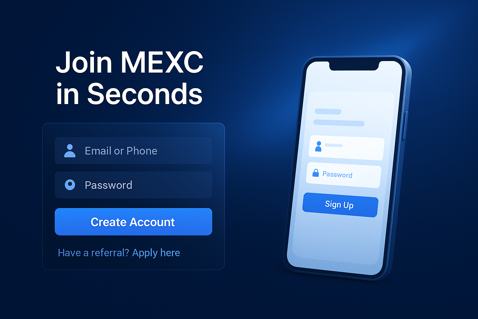 Create a MEXC account quickly